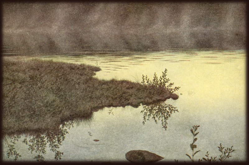 "Pale Fog Drifts Over the Water," 1900, by Theodor Severin Kittelsen (1857-1914)