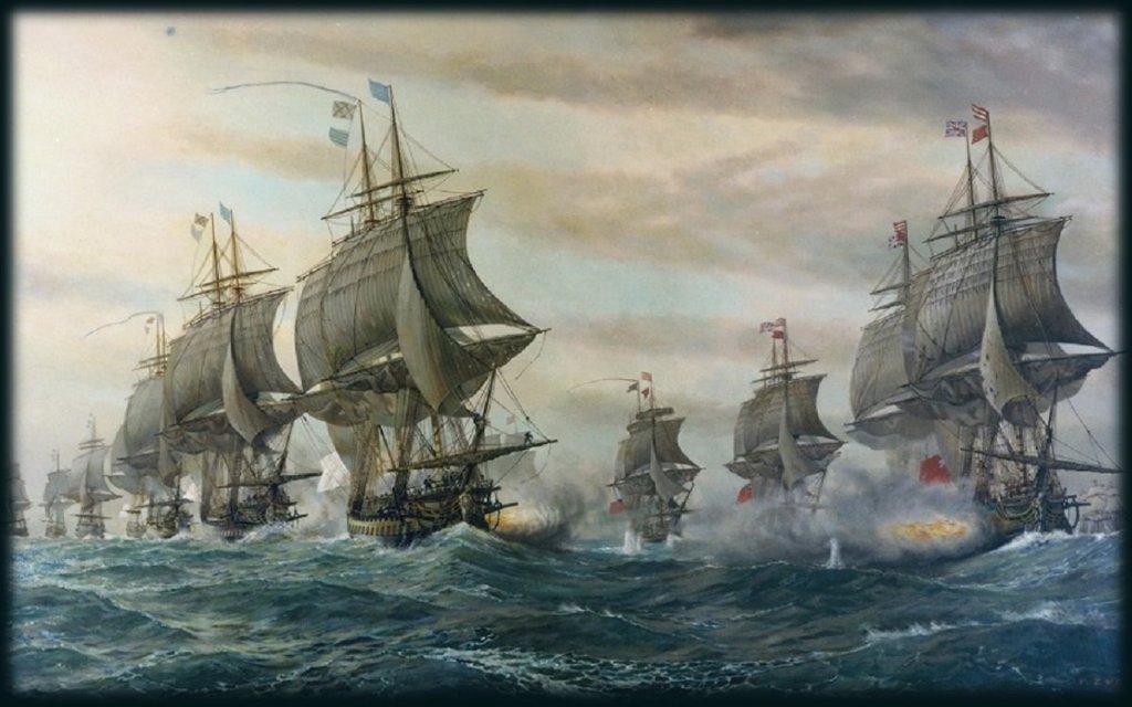 19th century painting of the battle